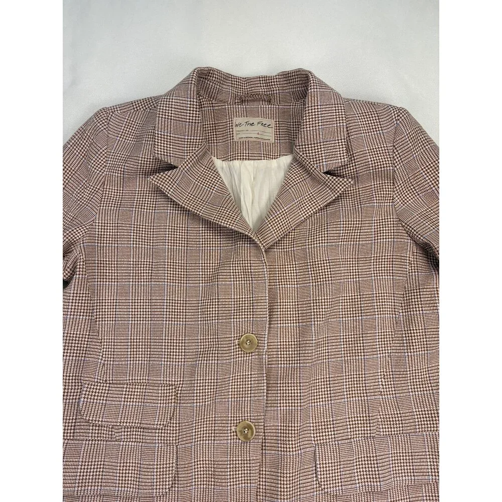 We The‎ Free Men's Plaid Tailored Blazer Sport Coat Large